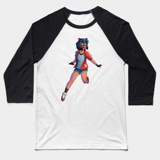 Raccoon girl Baseball T-Shirt